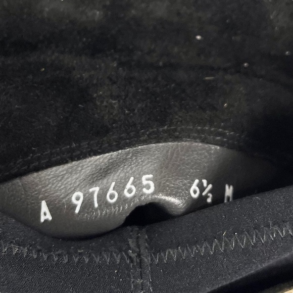 STUART WEITZMAN BLACK SUEDE KNEE HIGH STILETTO LEOPARD BOOTS VINTAGE Y2K 90s - Picture 12 of 12